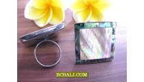 Ladies Handmade Rings from Seashells Abalone 